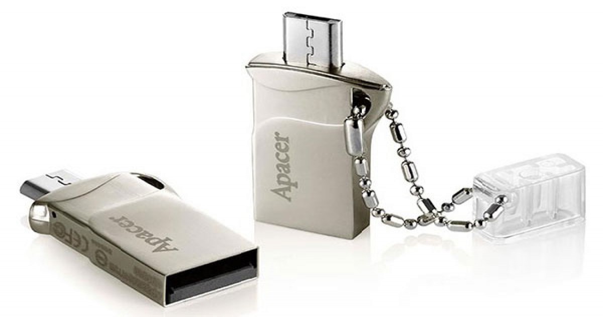 فلش مموری اپیسر AH173 با دو کانکتور USB و میکرو USB