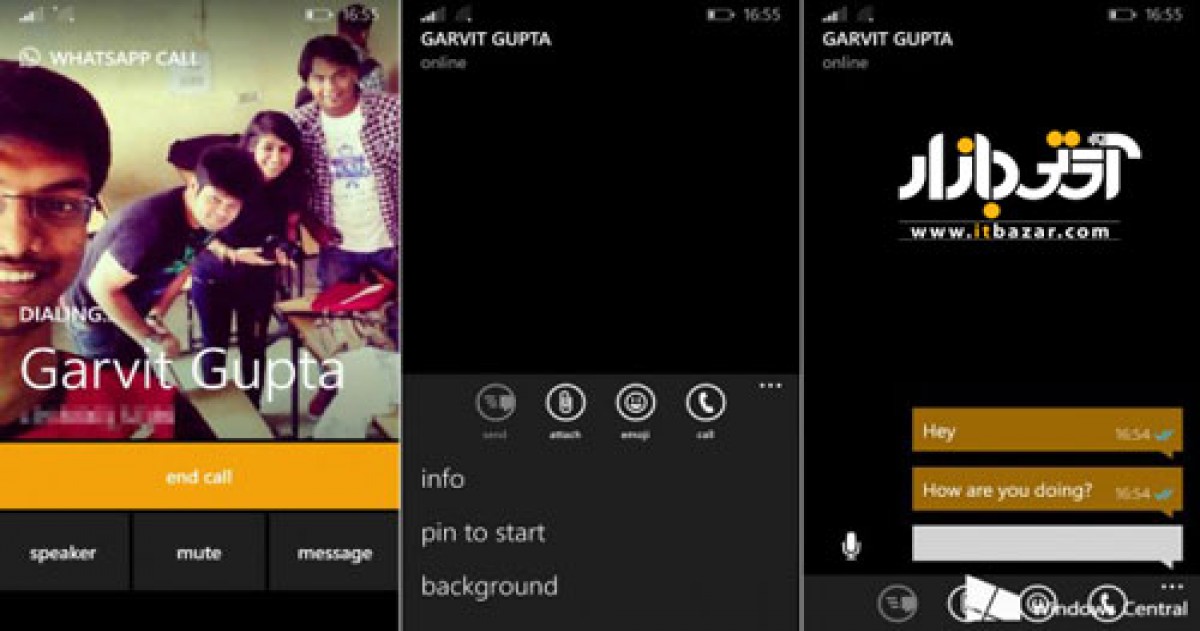 ایجاد قابلیت تماس صوتی در اپلیکیشن ویندوز فون واتس اپ