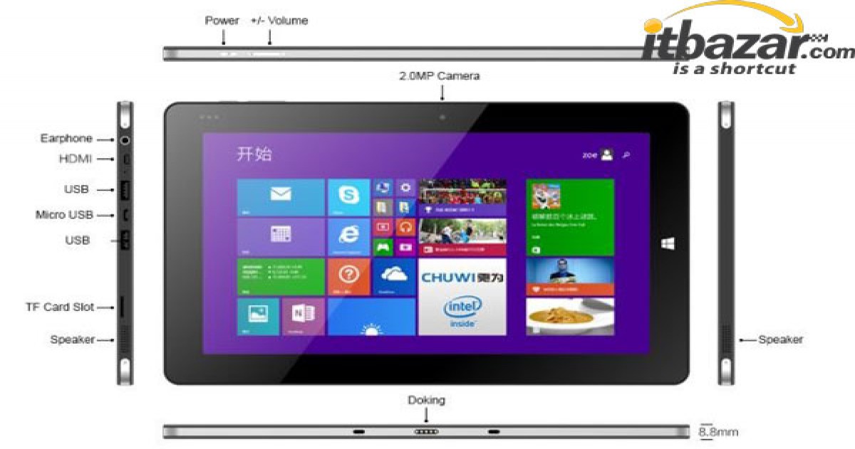 تبلت هیبریدی CHUWI Vi10 مجهز به ویندوز 10