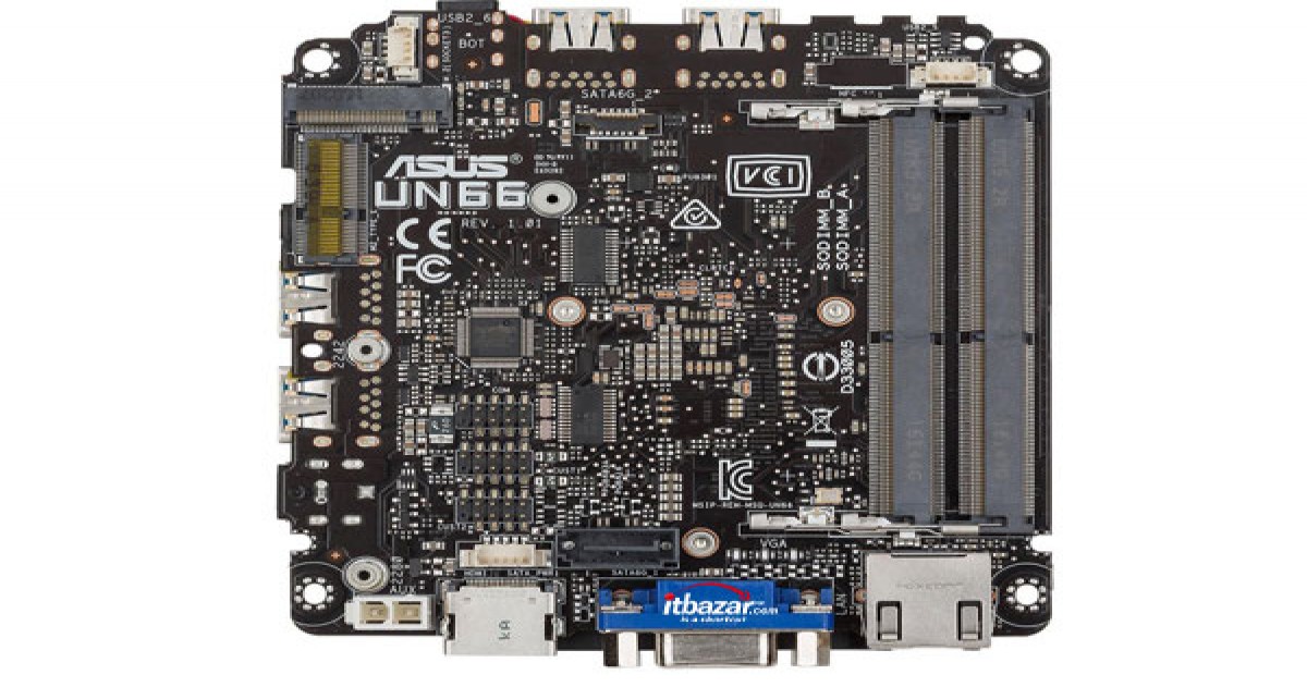 مادربرد تجاری و امنیتی ایسوس VivoMini UN66 رونمایی شد