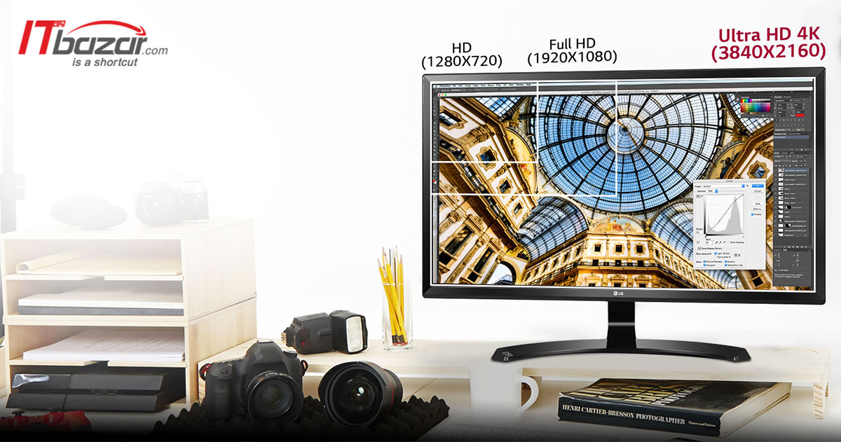 مانیتور ال جی 24UD58-B صفحه نمایشی برای تجربه وضوح 4K