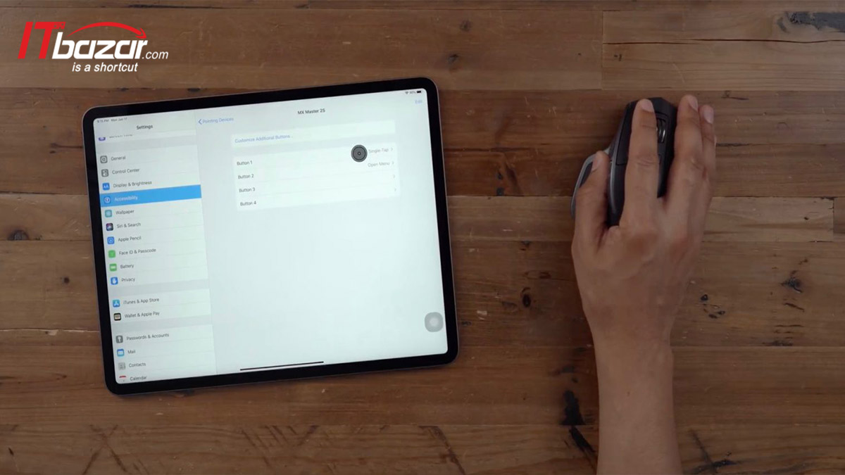 چطور از موس بر روی آیپد استفاده کنیم