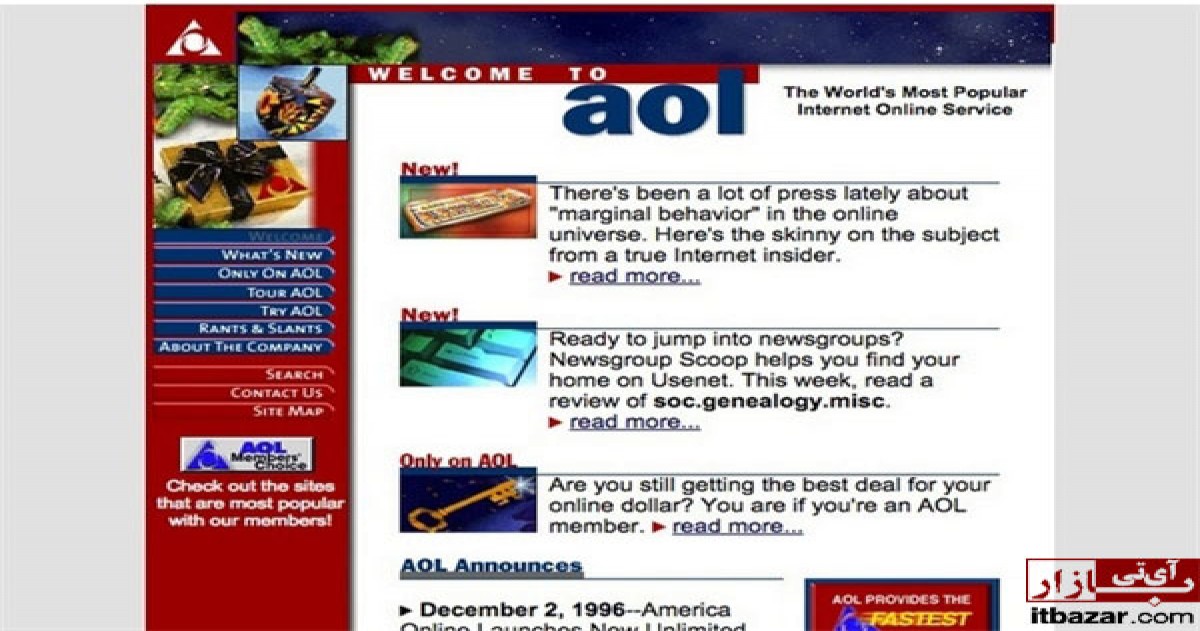 تصاویر جالب از 20 سال قبل وب‌ سایت های مشهور و غول‌ فناوری