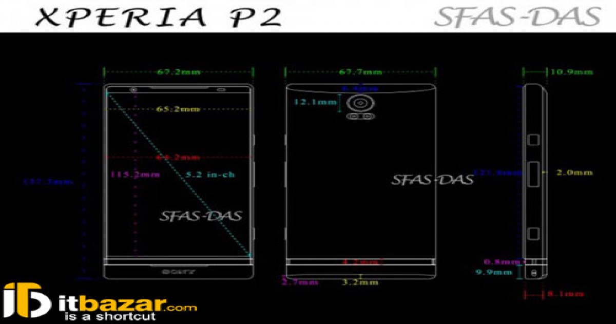 افشای تصاویری از گوشی موبایل سونی Xperia P2
