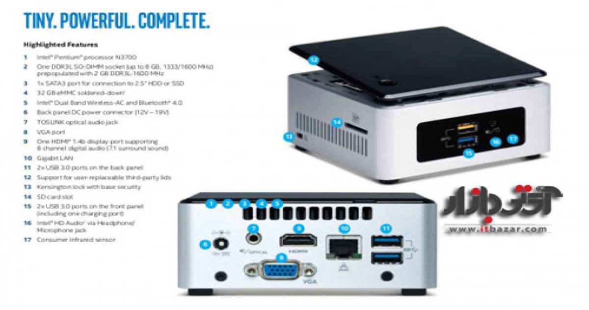 مینی پی سی اینتل NUC5PGYH