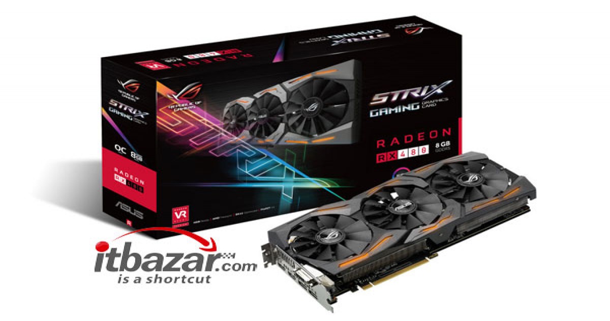 کارت گرافیک گیمینگ ایسوس STRIX RX 480