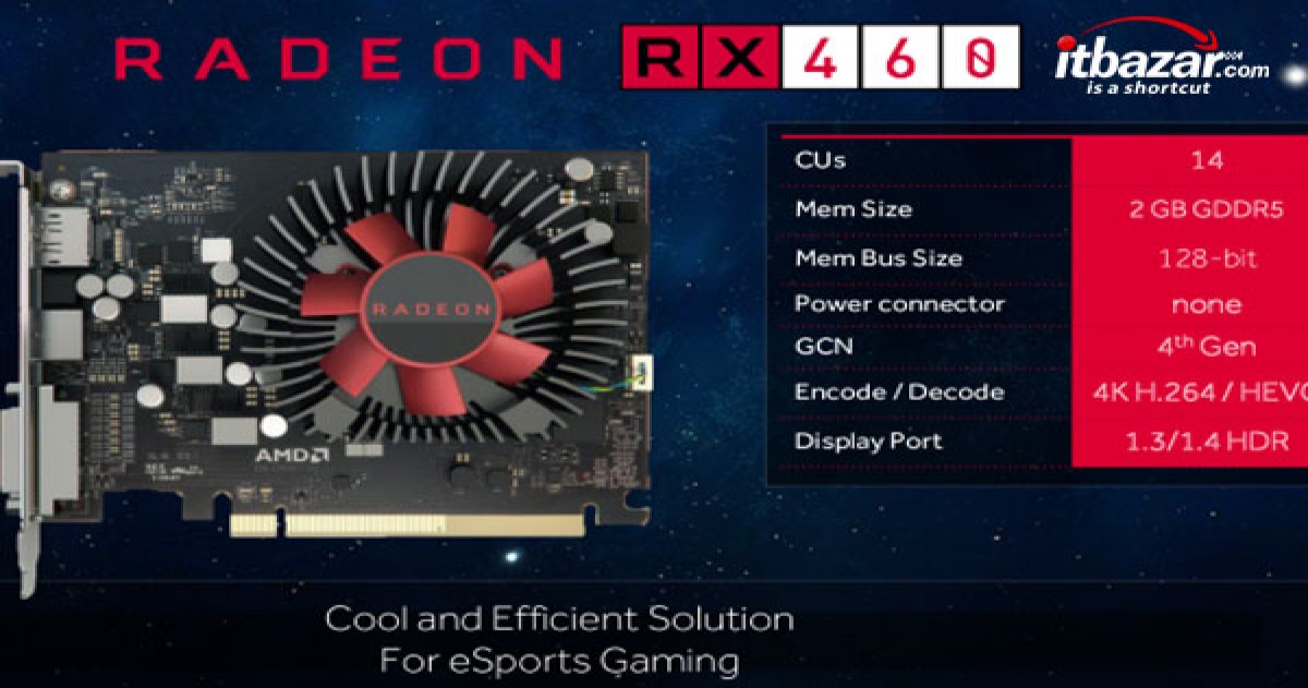 کارت گرافیک اورکلاک شده ام اس آی Radeon RX 460