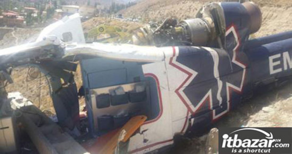 سقوط بالگرد اورژانس 115 مازندران در جاده هراز