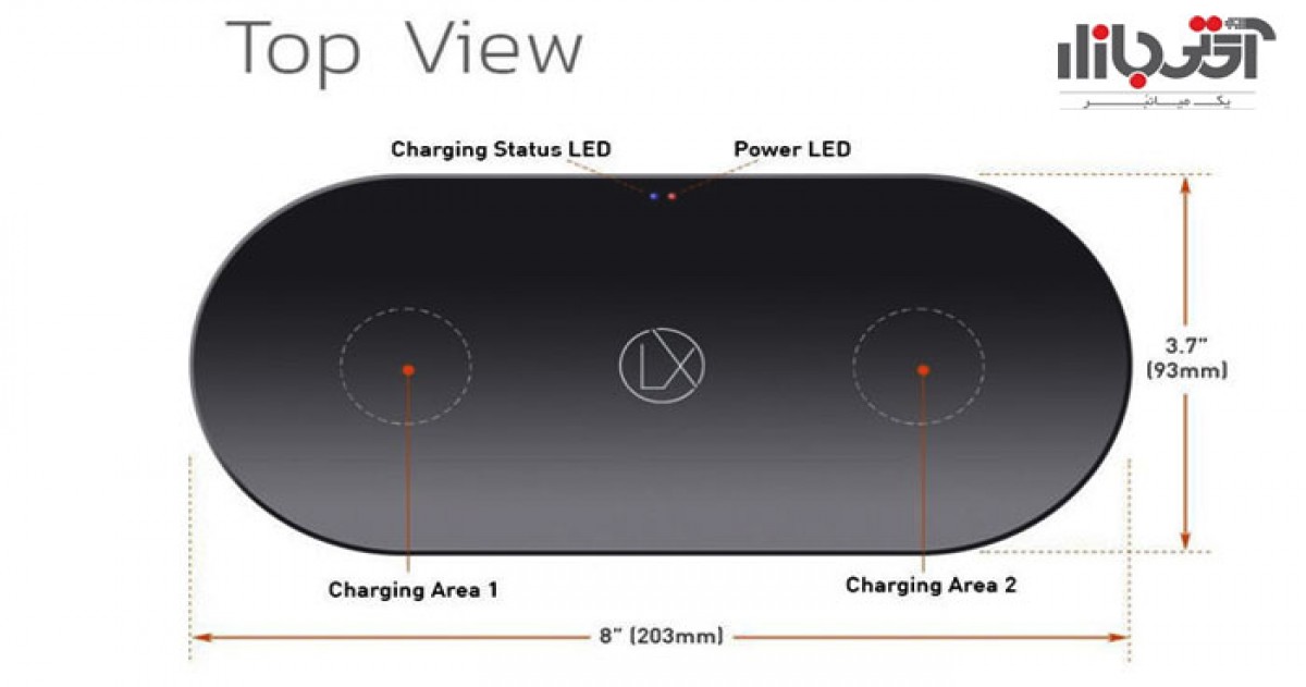شارژر وایرلس دوگانه LXORY