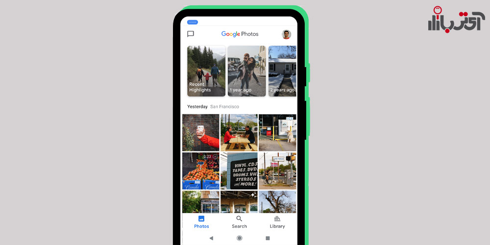 Google photos در گوشی های اندرویدی