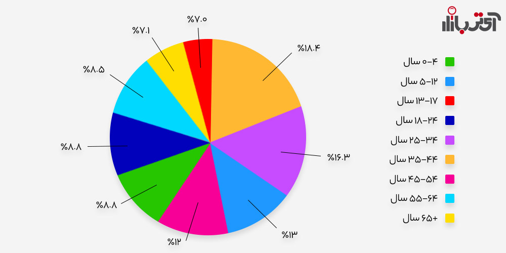 بازه سنی کاربران اینترنت