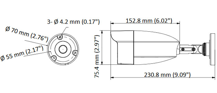 دوربین مداربسته توربو اچ دی بولت های لوک THC-B230