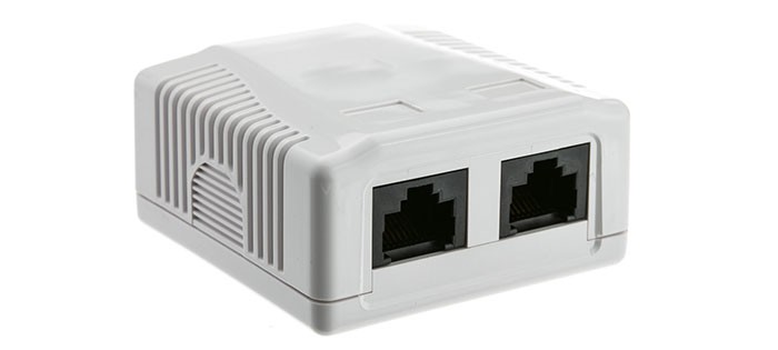 پریز روکار شبکه کی نت 2 پورت CAT6 STP