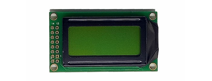 ماژول نمایشگر LCD کاراکتری 8x2 با بک لایت آبی