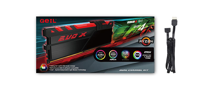 رم کامپیوتر گیل EVO X AMD 16GB DDR4 3200 Dual