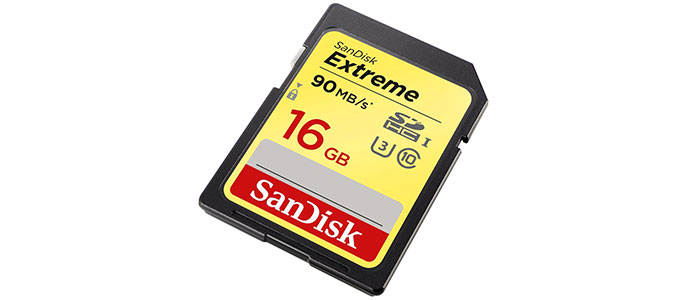 کارت حافظه اس دی 16 گیگابایت SDHC سن دیسک Extreme C10 U3