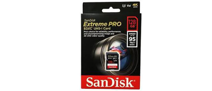 کارت حافظه اس دی 128 گیگابایت سن دیسک Extreme Pro C10 U3 V30