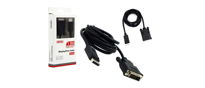 کابل مبدل DisplayPort به DVI با طول 1.8 متر یونیتک Y-5118BA