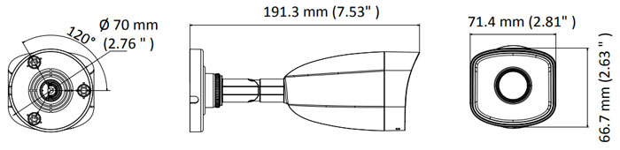 دوربین مداربسته آی پی بولت های لوک IPC-B120H