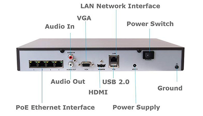 دستگاه ان وی آر های لوک 4 کانال NVR-104MH-C/4P