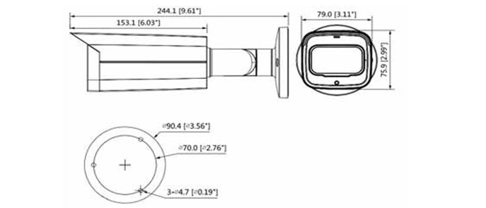 دوربین مداربسته HDCVI بولت داهوا HAC-HFW2802TP-A-I8