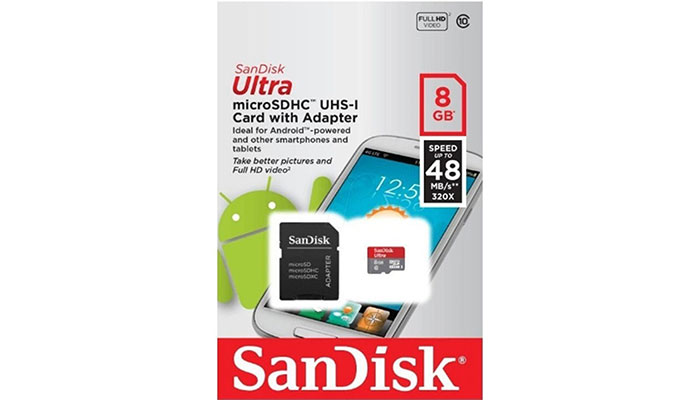 کارت حافظه میکرو اس دی سن دیسک Ultra 8GB C10