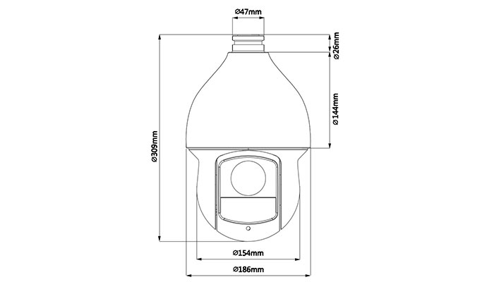 دوربین مداربسته HDCVI اسپید دام داهوا DH-SD59225I-HC-S2