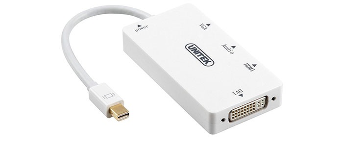 تبدیل Mini Display به HDMI VGA DVI یونیتک Y-6354WH