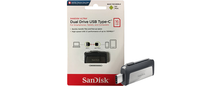 فلش مموری 16 گیگابایت سن دیسک Ultra Dual Drive USB3.1 USB Type-C 