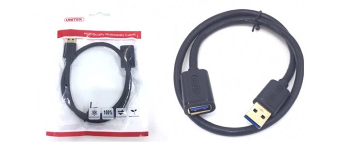 کابل افزایش طول USB3 یونیتک Y-C456GBK 0.5m