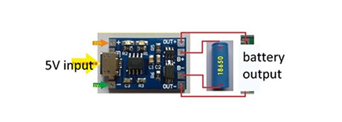 ماژول شارژر میکرو USB باتری لیتیوم یون TP4056