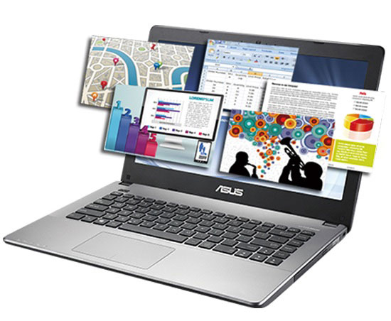 صفحه نمایش نوت بوک ایسوس Asus x450