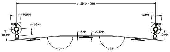 ابعاد پایه مانیتور LD-A9