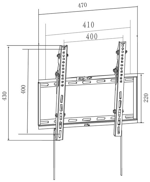 آبعاد پایه LCD/LED مدل TW-409