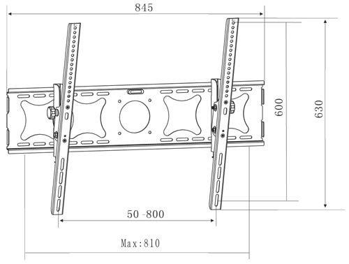 ابعاد پایه LCD/LED مدل TW-810