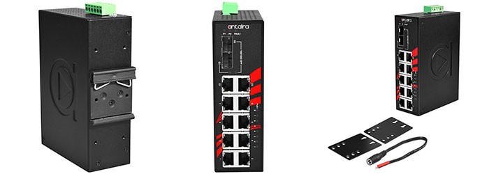 Antaira LNP-1002C-SFP Industrial Unmanaged Ethernet Switch