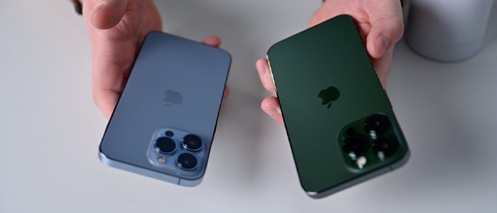 گوشی اپل آیفون 13 پرو در دو رنگ سبز و آبی