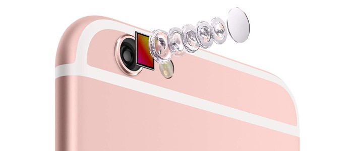 گوشی موبایل اپل 6S پلاس 64GB Rose Gold نمای دوربین
