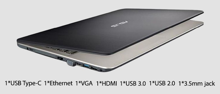 لپ تاپ Asus X541UJ i7-7500u پورت های لپ تاپ Asus X541UJ