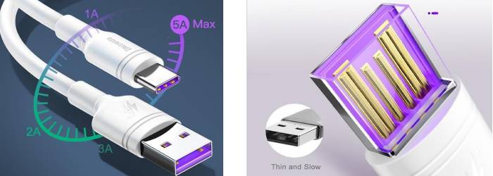 کابل شارژر بیسوس Quick charge USB For Type-C