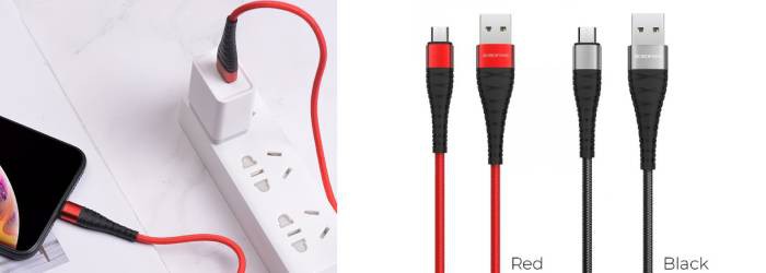 کابل مبدل بروفون USB to Lightning 1m BX32