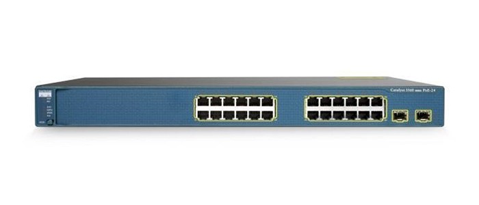 سوئیچ شبکه PoE سیسکو WS-C3560G-24PS-S از روبرو