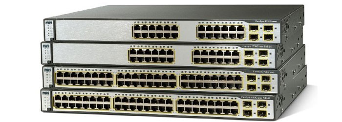 سوئیچ شبکه مدیریتی سیسکو 24 پورت WS-C3750G-24PS-S