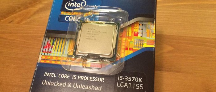  سی پی یو اینتل Core i5-3570K بر روی جعبه 