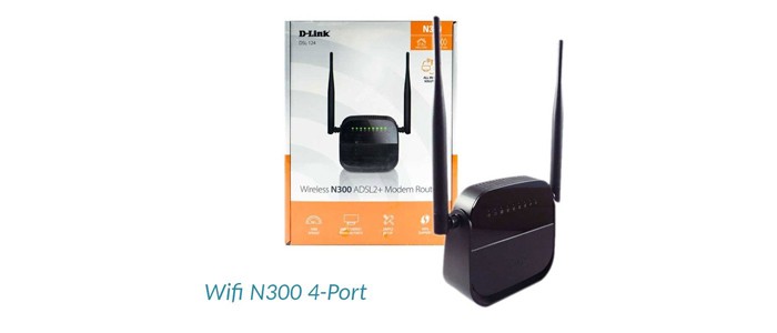 مودم D-Link DSL-124 ADSL2+ Wifi N300 4-Portr