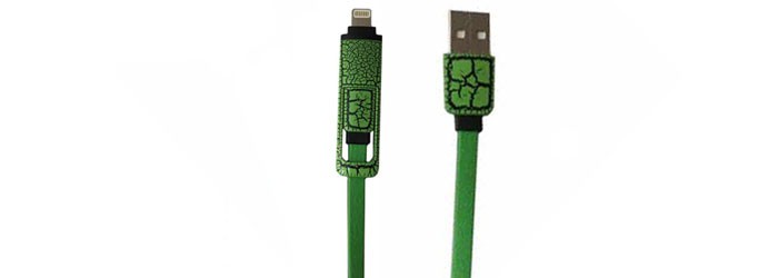  کابل تبدیل USB به microUSB و لایتنینگ داتیس 1 متری 399 