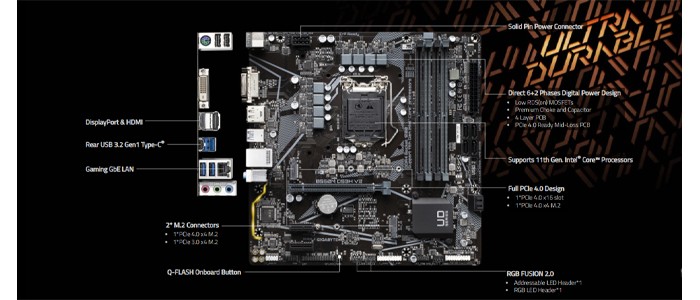 مادربورد Gigabyte B560M DS3H V2 rev. 1.0