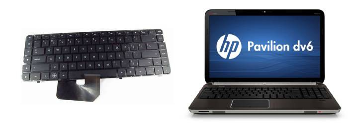 کیبورد لپ تاپ اچ پی HP DV6-3000