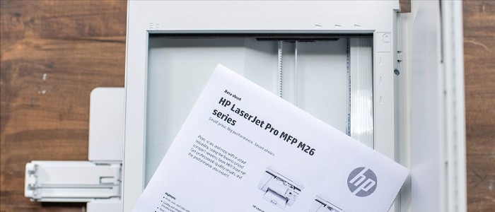 برگه پرینت شده توسط پرینتر لیزری اچ پی MFP M26nw