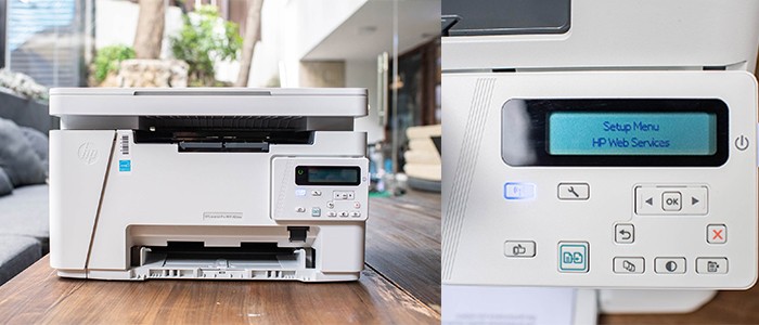 صفحه نمایش پرینتر لیزری سه کاره اچ پی MFP M26nw